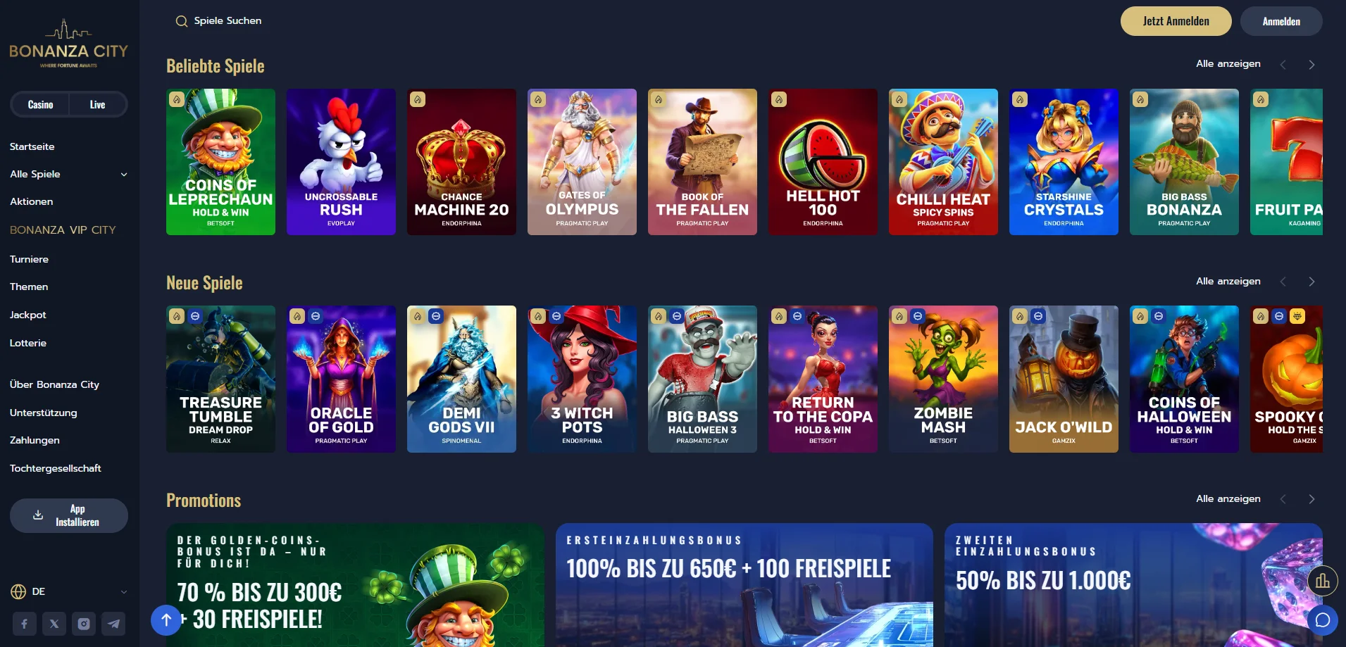 Bonanza City Casino Übersicht